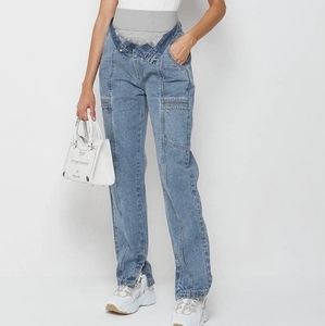 Maniere de Voir FOLDOVER WAISTBAND MOM JEANS
